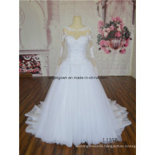 Musilm Long Sleeve White Lace Wedding Dress From Guangzhou Supplier